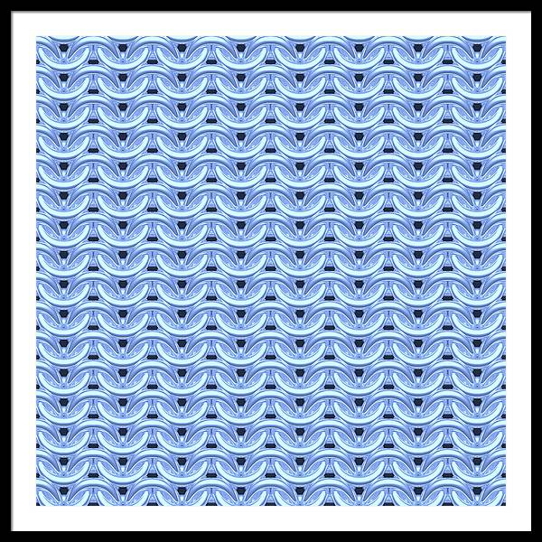 Dawn Blue Maille Framed Print