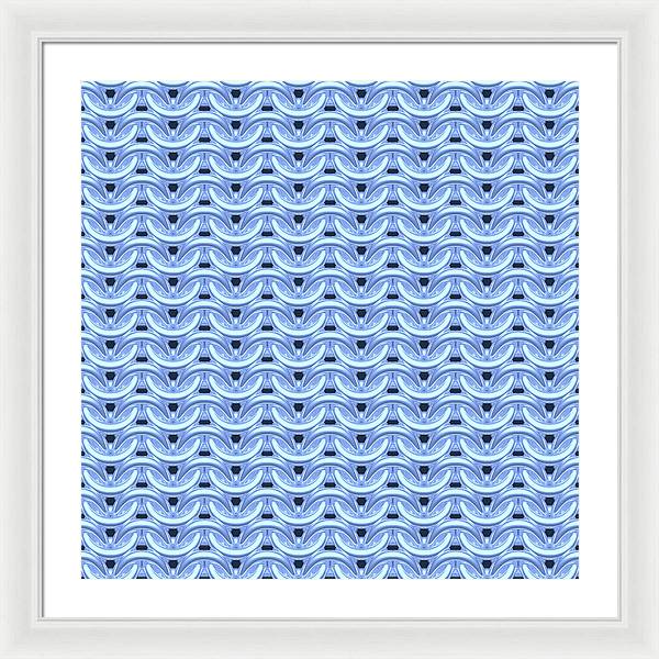 Dawn Blue Maille Framed Print