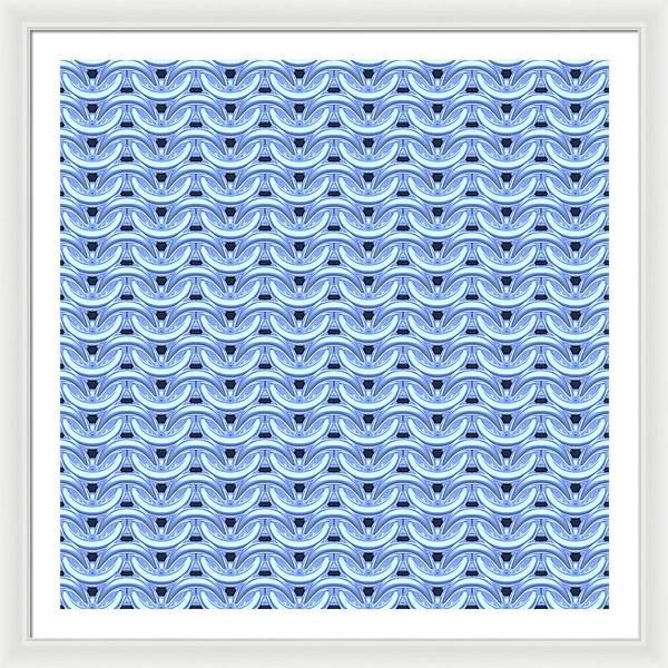 Dawn Blue Maille Framed Print