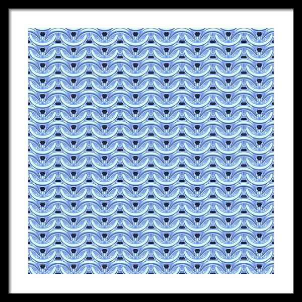 Dawn Blue Maille Framed Print