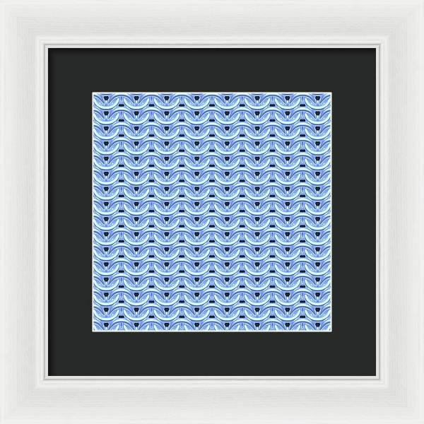 Dawn Blue Maille Framed Print