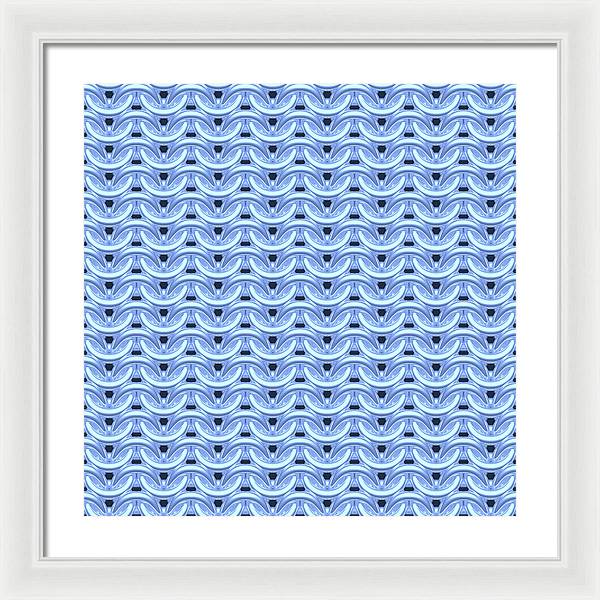 Dawn Blue Maille Framed Print
