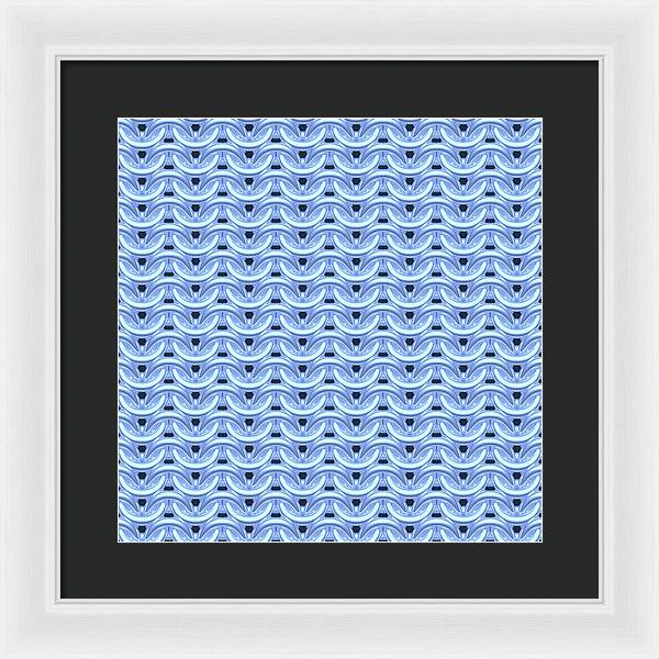 Dawn Blue Maille Framed Print