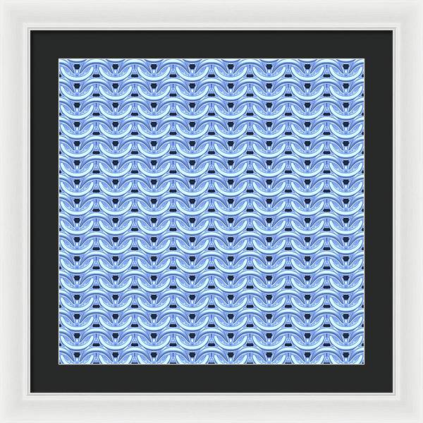 Dawn Blue Maille Framed Print