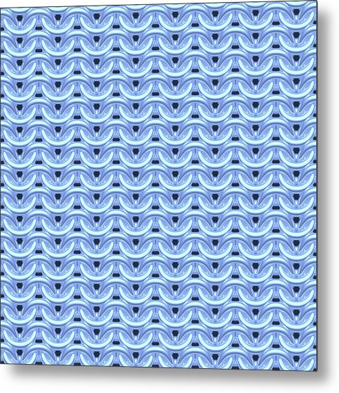Dawn Blue Maille Metal Print