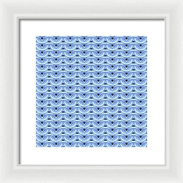 Dawn Blue Maille Framed Print