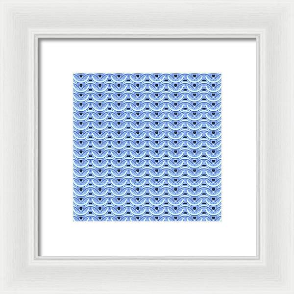Dawn Blue Maille Framed Print