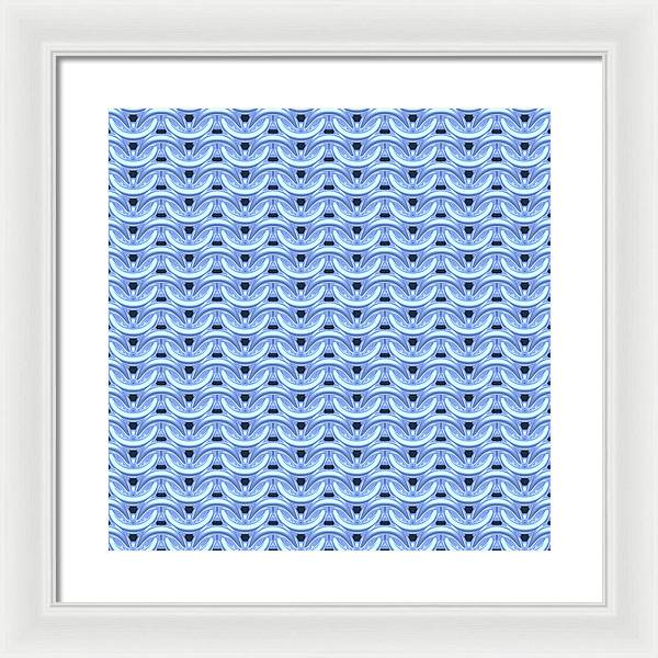 Dawn Blue Maille Framed Print