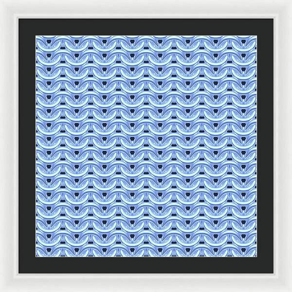 Dawn Blue Maille Framed Print