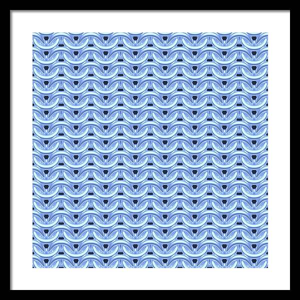 Dawn Blue Maille Framed Print