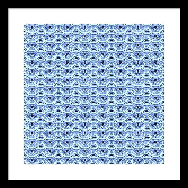 Dawn Blue Maille Framed Print