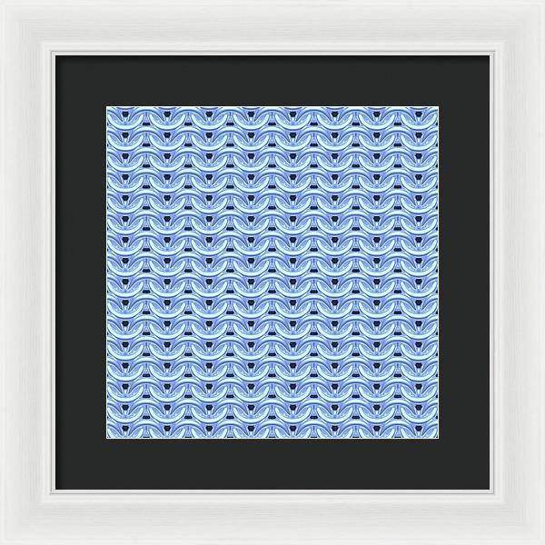 Dawn Blue Maille Framed Print