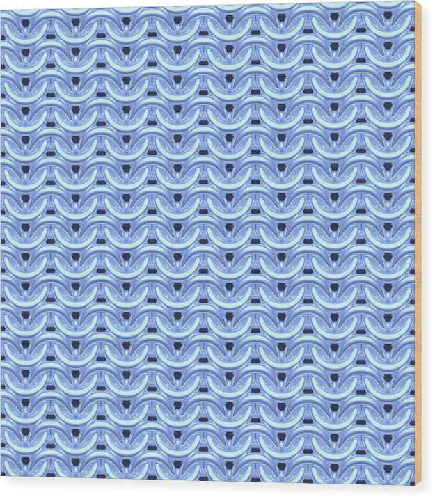 Dawn Blue Maille Wood Print