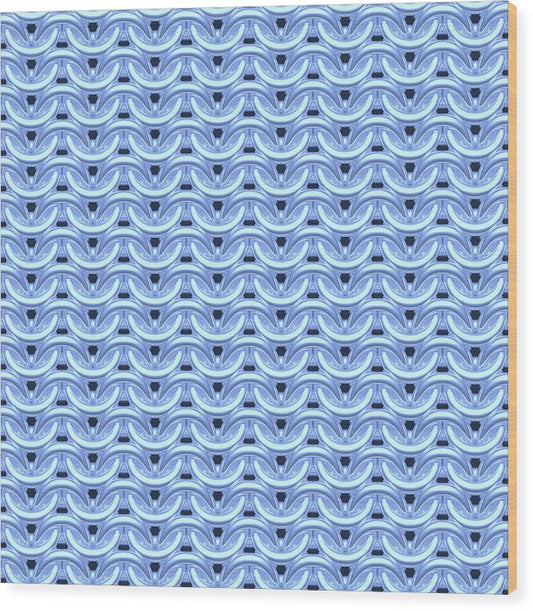 Dawn Blue Maille Wood Print
