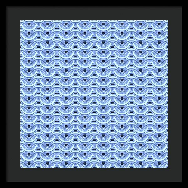 Dawn Blue Maille Framed Print