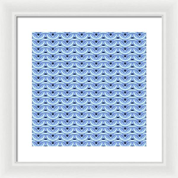 Dawn Blue Maille Framed Print