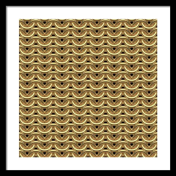 Golden Maille Framed Print