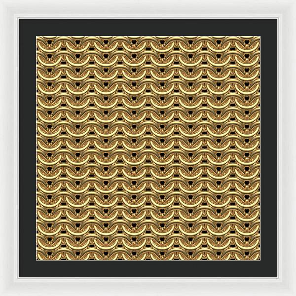 Golden Maille Framed Print