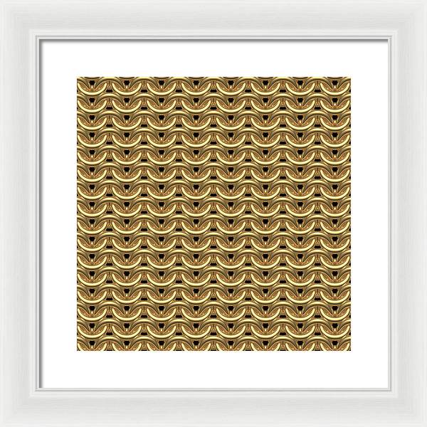Golden Maille Framed Print