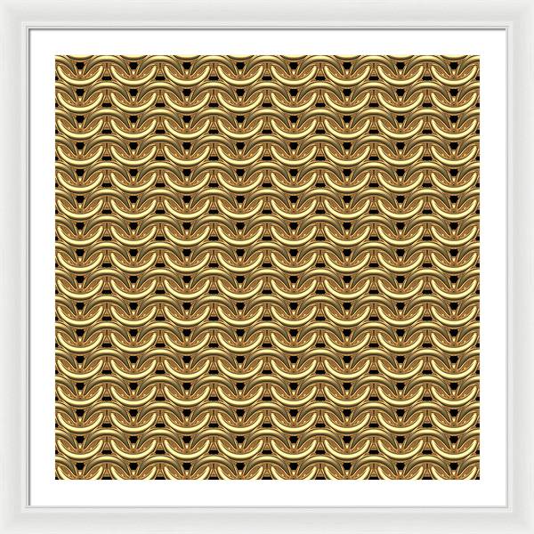 Golden Maille Framed Print