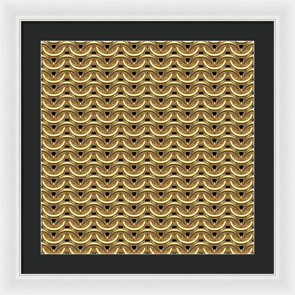 Golden Maille Framed Print