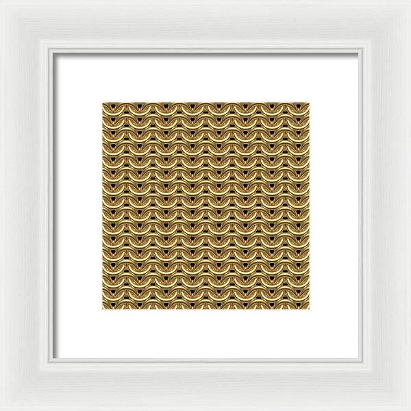 Golden Maille Framed Print