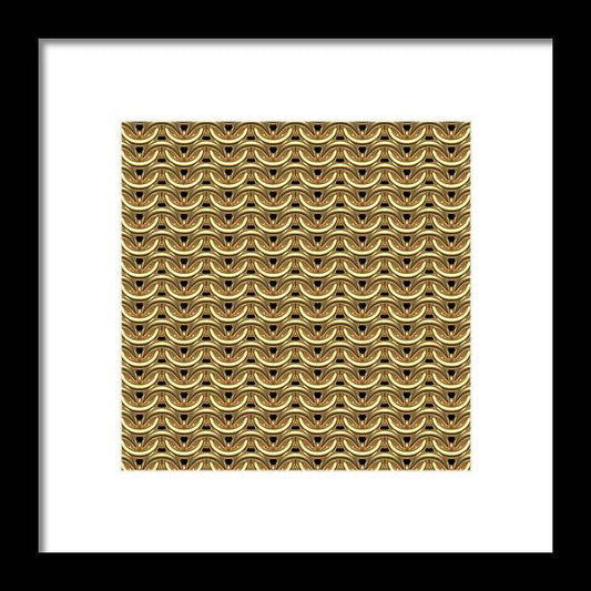 Golden Maille Framed Print