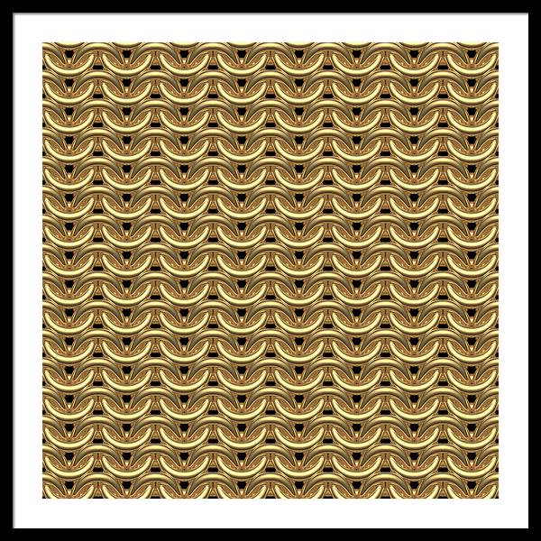 Golden Maille Framed Print