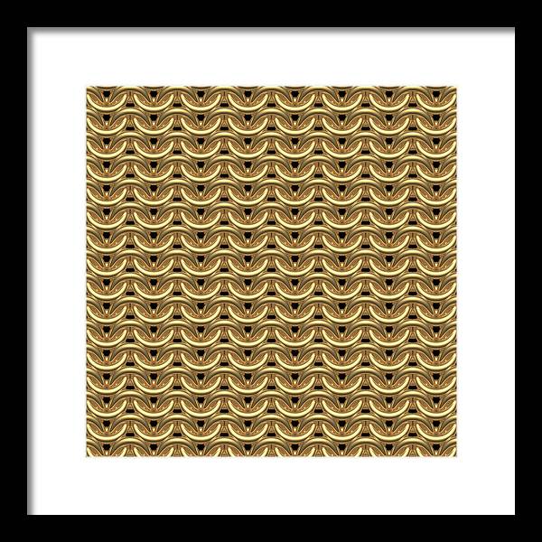 Golden Maille Framed Print