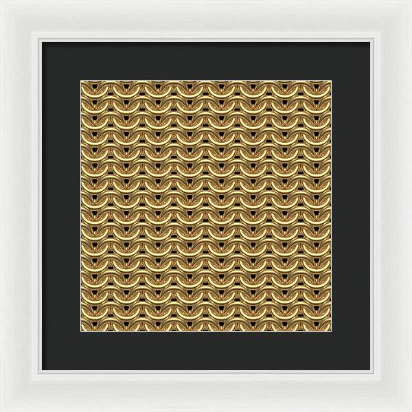 Golden Maille Framed Print