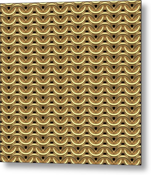 Golden Maille Metal Print