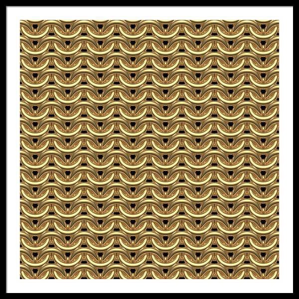 Golden Maille Framed Print