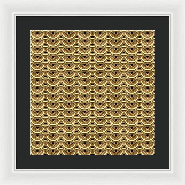 Golden Maille Framed Print