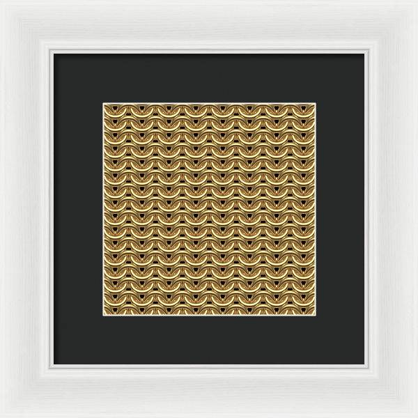 Golden Maille Framed Print