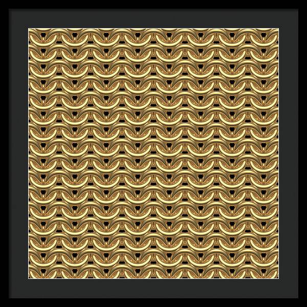 Golden Maille Framed Print