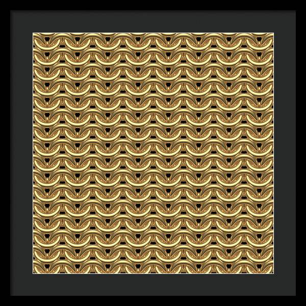 Golden Maille Framed Print