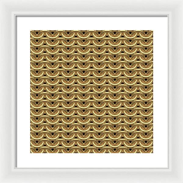 Golden Maille Framed Print