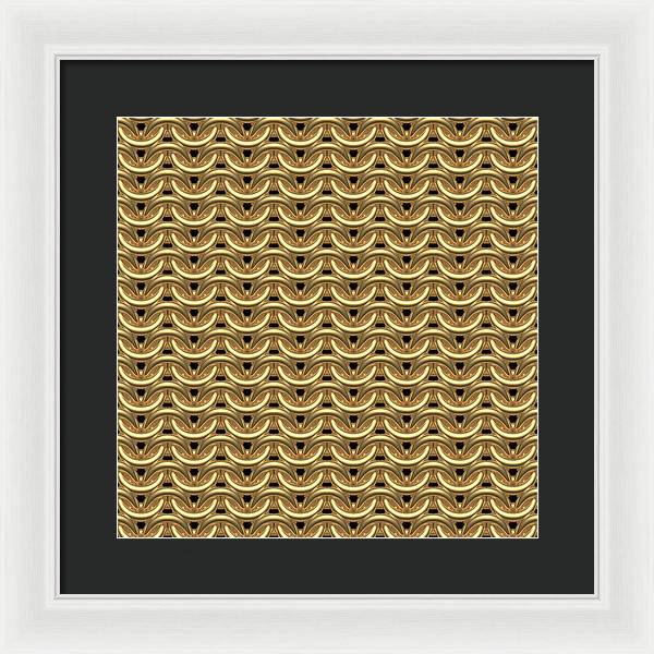 Golden Maille Framed Print