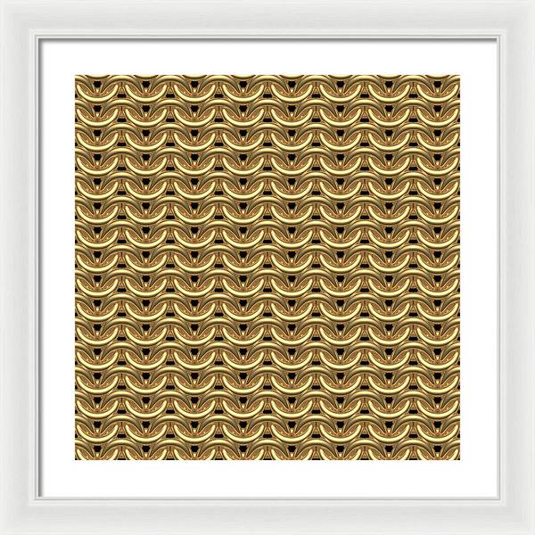 Golden Maille Framed Print