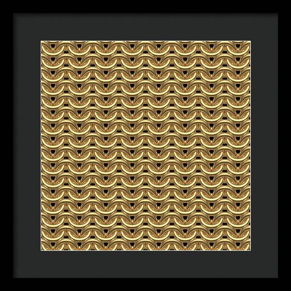 Golden Maille Framed Print