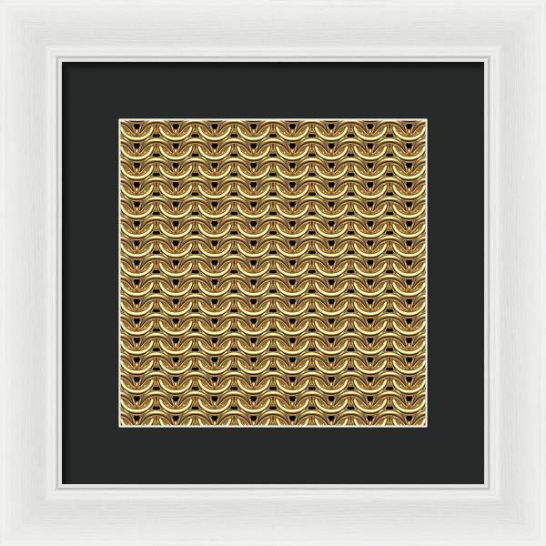 Golden Maille Framed Print