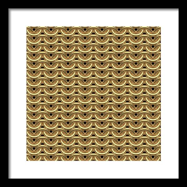 Golden Maille Framed Print