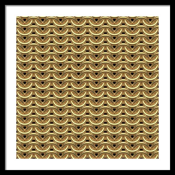 Golden Maille Framed Print