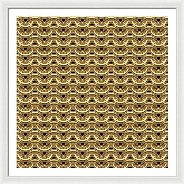 Golden Maille Framed Print