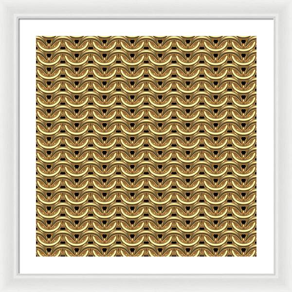 Golden Maille Framed Print