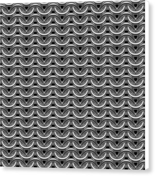 Grey Maille Canvas Print