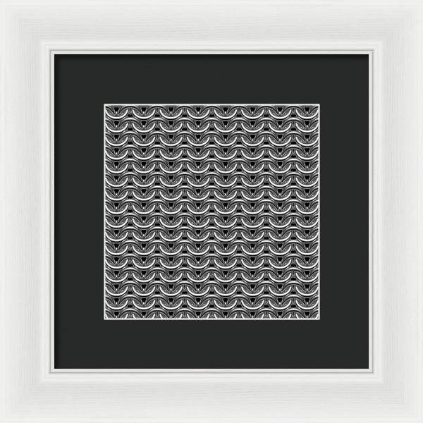 Grey Maille Framed Print