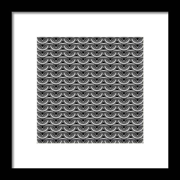 Grey Maille Framed Print