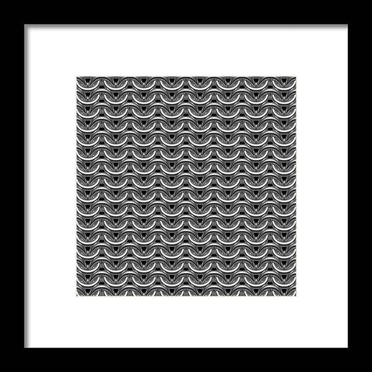 Grey Maille Framed Print