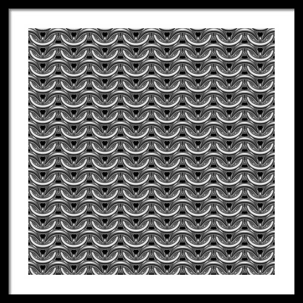 Grey Maille Framed Print